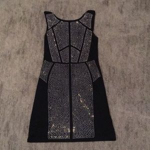 Black rhinestoned cocktail dresss